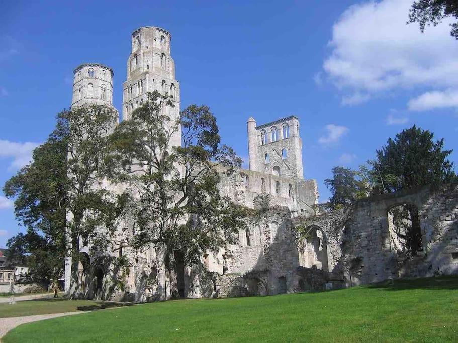 Апартаменты Chez Melanie, Pres De L'Abbaye Жюмьеж Экстерьер фото